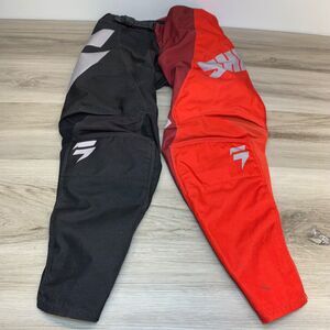 Shift MX Assault Pants Racing Riding Motocross BMX Size 24 Dirt Bike Black Red